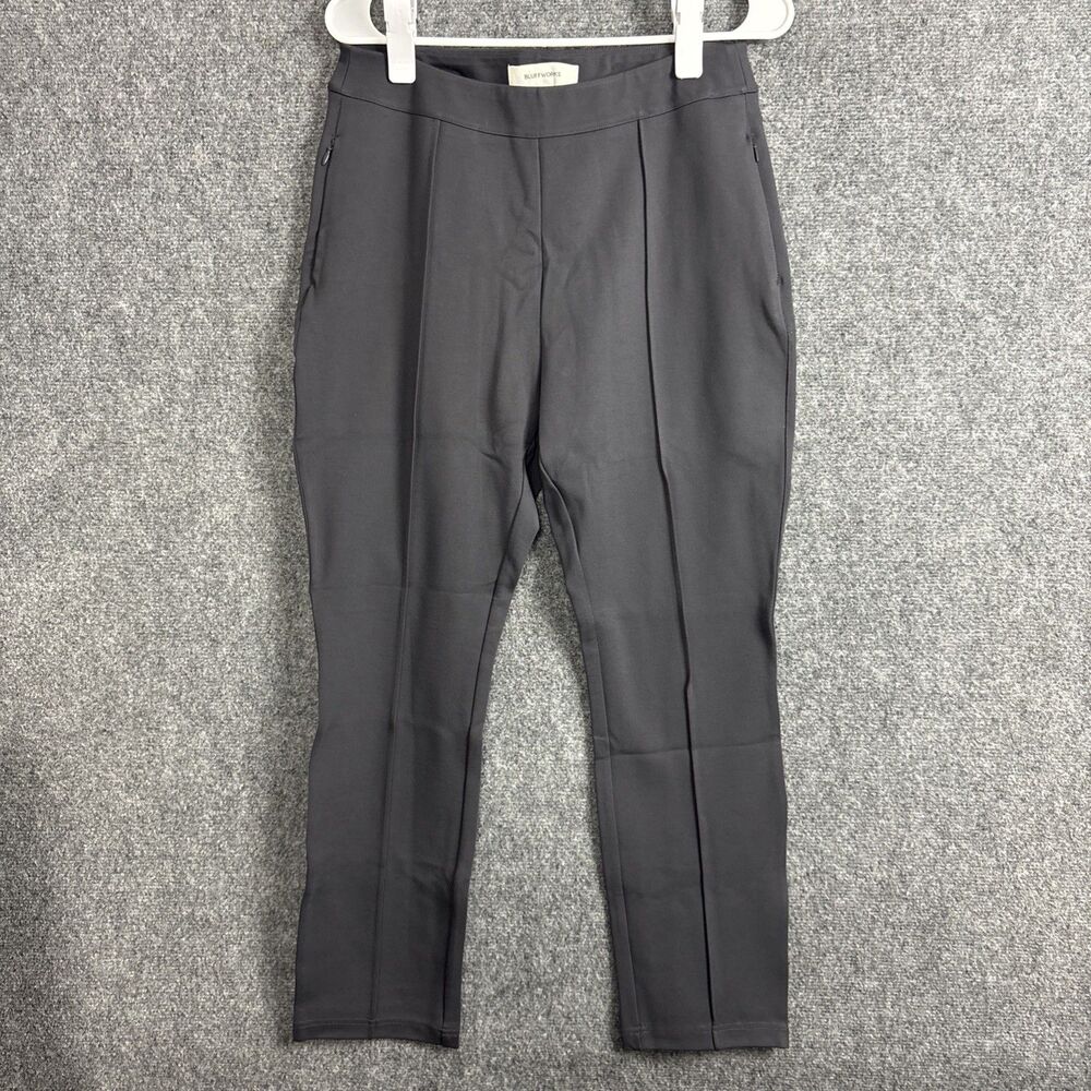 Bluffworks Petaluma Ponte Pants Womens Size 10 Gray  Pull On Pin Tuck
